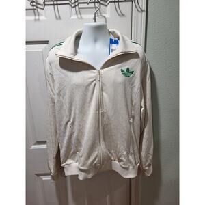 adidas Cream and Green Track Jacket
